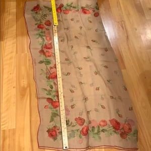 Dolce and Gabbana 46” scarf. Red roses. Stunner.